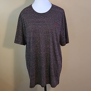 KANGOL Heathered Black and Red Lightweight Short Sleeved T-shirt